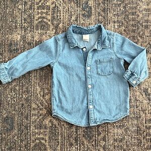 H&M Light Blue Denim Shirt